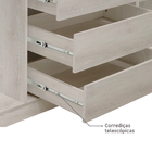 Módulo Closet com Cabideiro Gaveteiro e Porta Dobradiça Espelhada Legno Crema 236x80,4x54,5cm Prime Luciane