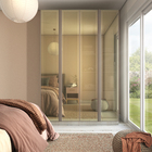 Módulo Closet com Cabideiro Gaveteiro Nicho e Porta Dobradiça Reflecta Legno Crema 236x159,2x54,5cm Prime Luciane