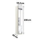 Módulo Closet Roupeiro 1 Porta Espelhado Prime Plus Luciane