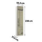 Módulo Closet Roupeiro 1 Porta Reflecta Prime Plus Luciane