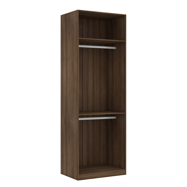 Módulo Closet Roupeiro 2 Cabideiros 80,4cm Nogueira Dourado Prime Luciane