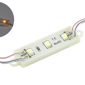 Módulo Com 3 Leds Alto Brilho 12v Ip65 3528 39x12x4 Amarelo | Leroy Merlin
