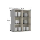 Módulo Cozinha Henn Belize Armário  2 Portas Cinza