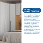 Módulo De Canto Oblíquo 1 Porta 3 Prateleiras Elegance Angeli