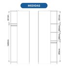 Módulo De Canto Oblíquo 1 Porta 3 Prateleiras Elegance Angeli