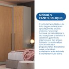 Módulo De Canto Oblíquo 1 Porta 3 Prateleiras Elegance Níquel