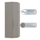 Módulo De Canto Oblíquo 1 Porta 3 Prateleiras Elegance Níquel