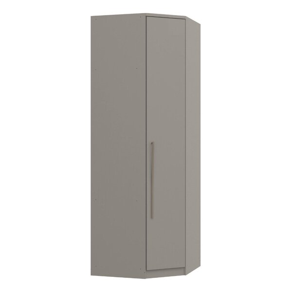 Módulo De Canto Oblíquo 1 Porta 3 Prateleiras Elegance Níquel