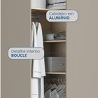 Módulo De Canto Oblíquo 1 Porta 3 Prateleiras Elegance Níquel