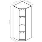 Módulo De Canto Oblíquo 1 Porta 4 Prateleiras Elegance  Angel