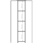 Módulo De Canto Oblíquo 1 Porta 4 Prateleiras Elegance  Níque