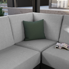 Módulo de Canto para Sofá Athena Alumínio Cinza 91x91x91cm Naterial