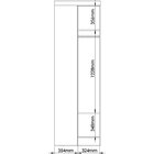 Módulo De Canto Reto 1 Porta Infinity  Macadâmia/branco Line