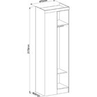 Módulo De Canto Reto 1 Porta Infinity  Macadâmia/branco Line