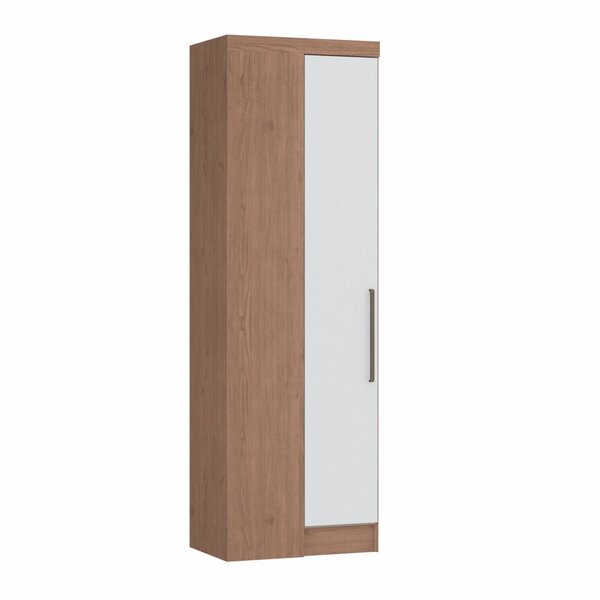 Módulo De Canto Reto 1 Porta Infinity  Macadâmia/branco Line