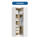 Módulo De Canto Reto 2 Portas Infinity Branco Line/ Blush