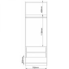 Módulo De Guarda Roupa 2 Portas 2 Gavetas Com Cabideiro Elega