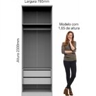 Módulo De Guarda-roupa 2 Portas 2 Gavetas Com Cabideiro Elega