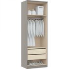 Módulo De Guarda-roupa 2 Portas 2 Gavetas Com Cabideiro Elega