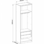 Módulo De Guarda-roupa 2 Portas 2 Gavetas Com Cabideiro Elega