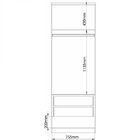 Módulo De Guarda Roupa 2 Portas 2 Gavetas Com Cabideiro Elega