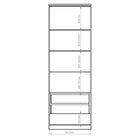 Módulo De Guarda Roupa 2 Portas 2 Gavetas Elegance  Niquel/bl