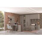 Módulo De Guarda Roupa 2 Portas 2 Gavetas Elegance  Níquel/ní