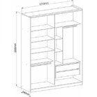 Módulo De Guarda Roupa 2 Portas 2 Gavetas Espelhado elegance