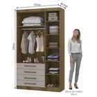 Módulo De Guarda Roupa Eucamoveis Paris 3 Portas 4 Gavetas