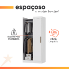 Modulo De Guarda Roupas Canto Para Quarto Madrid Maxel