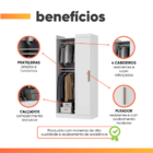 Modulo De Guarda Roupas Canto Para Quarto Madrid Maxel