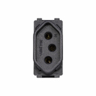 Módulo de Tomada 2P+T 20A Preto Grafite Novara