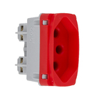 Módulo de Tomada 2P+T 20A Vermelho Gracia Alumbra