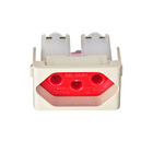 Modulo Tomada 2P+T 20A 250V Fundo Vermelho Marfim Decor  Schneider