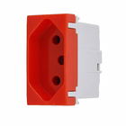 Módulo de Tomada de Energia Vermelho S30 ou S35 Simon