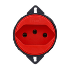 Módulo de Tomada para Piso 2P+T 10A Vermelho Multi FC