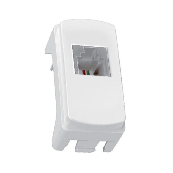 Modulo Tomada RJ11 Telefone 2 Fios Branco Miluz Schneider