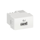 Módulo De Tomada USB 1A 2.0 127/220V Branco Lunare Schneider
