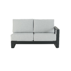 Módulo Direito de Sofá para Jardim 2 Lugares em Alumínio 88x160x88cm Cinza Athena Naterial