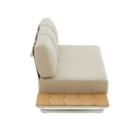 Módulo Direito para Sofá de Jardim 3 Lugares Alumínio 87,5x71,5x210cm Bege Naterial