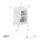 Módulo Estante Iron Tolix - Organizador - 2 Andares - Branco