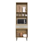 Módulo Forno 0,6 M 3 Portas E 1 Gaveta Ipê/cristalo/petra