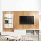 Módulo Gaveteiro Tivoli 90 Cm Prateleira Cinamomo C/ Off Whit