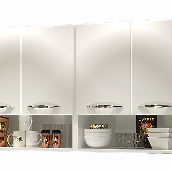 Módulo Grande Branco 4 Portas Multiuso Aéreo Cozinha