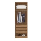 Módulo Guarda-roupa 2 Portas 3 Gavetas Com Maleiro Irlanda Am