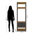 Módulo Guarda Roupa Closet 58cm Com 2 Gavetas Titan Preto Vel