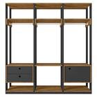 Módulo Guarda Roupa Closet Casal 1 Porta 2 Gavetas Titan Pret