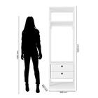 Módulo Guarda Roupa Closet Com 2 Gavetas Titan Branco Velluto