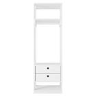 Módulo Guarda Roupa Closet Com 2 Gavetas Titan Branco Velluto