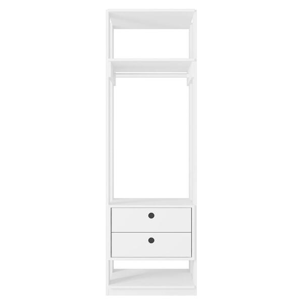 Módulo Guarda Roupa Closet Com 2 Gavetas Titan Branco Velluto
